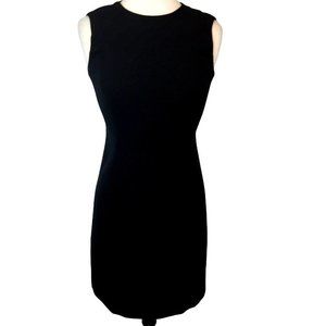 Michael Kors Wool Knit Dress Women Size 4 Black Italy Cocktail Party Sleeveless